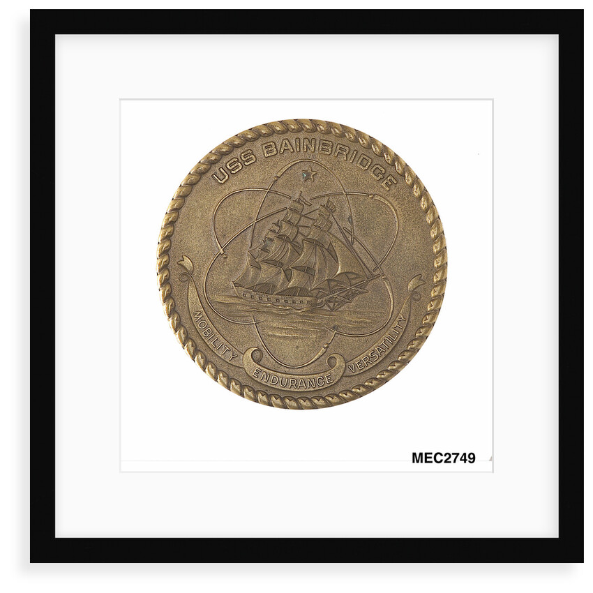 Medal commemorating the USS 'Bainbridge'- world's first nuclear powered frigate by unknown