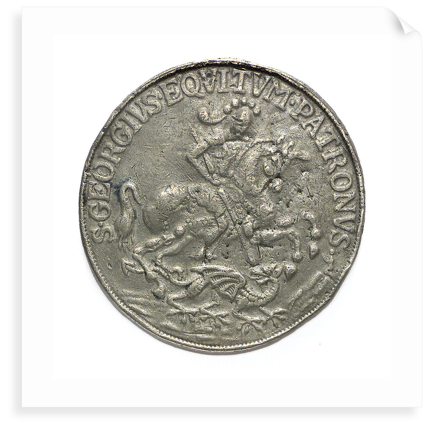 Commemorative medal depicting St George; obverse by unknown