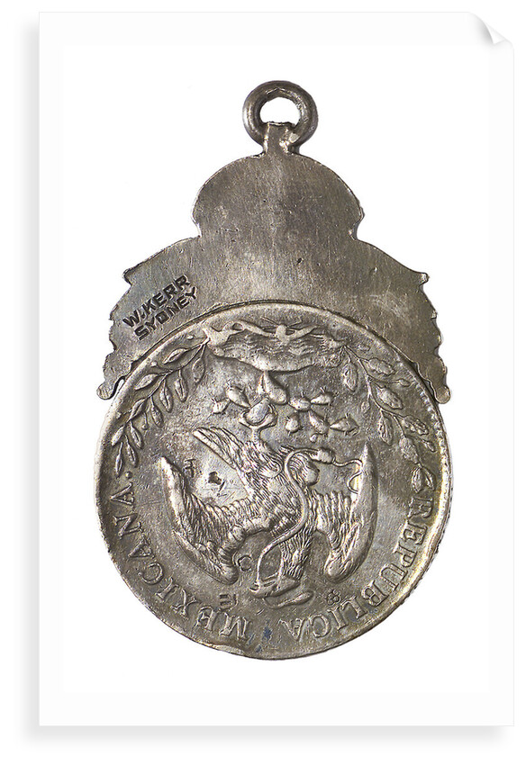 Coin commemorating HMAS 'Sydney' and SMS 'Emden'; reverse by W. Kerr