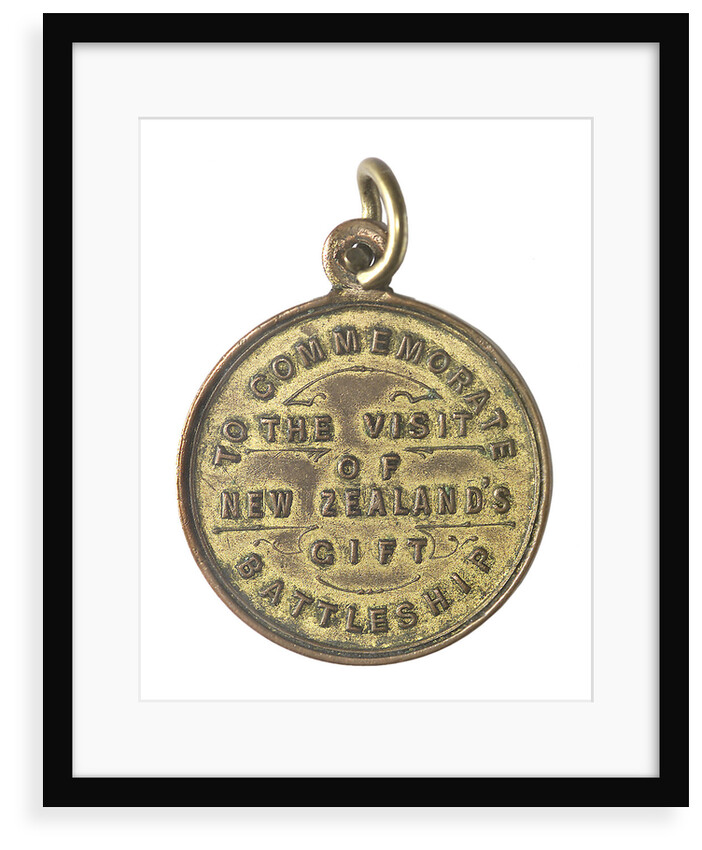 Medal commemorating the visit of New Zealand's gift battleship, HMS 'New Zealand'; reverse by unknown