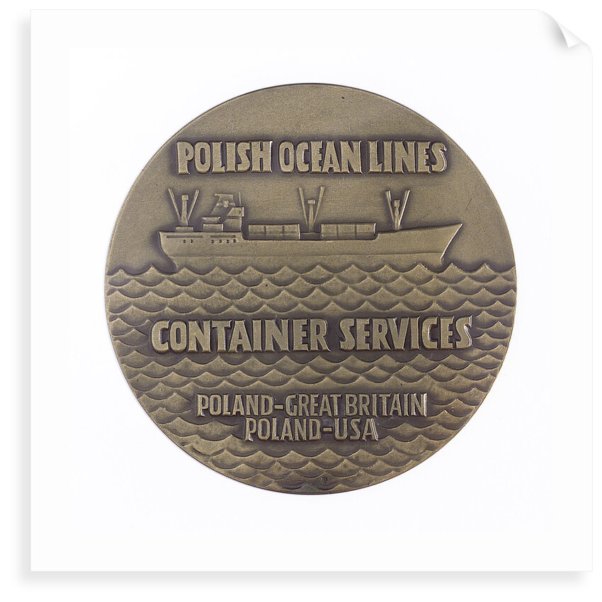 Medal commemorating the Polish Ocean Lines Container Services; obverse by unknown