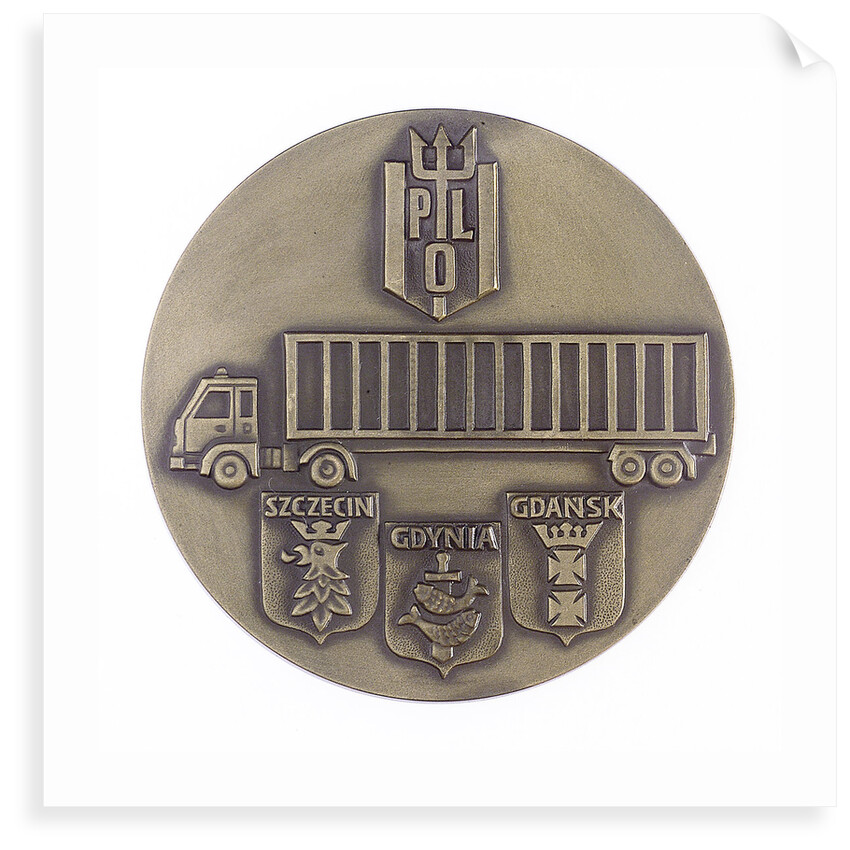 Medal commemorating the Polish Ocean Lines Container Services; reverse by Unknown