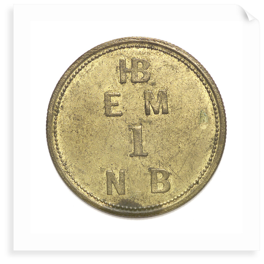 Hudson Bay Company trading token; reverse by Unknown