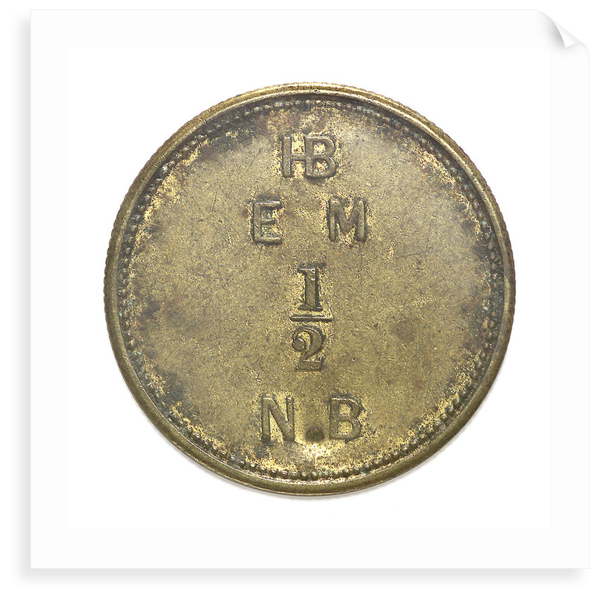 Hudson Bay Company trading token; reverse by unknown
