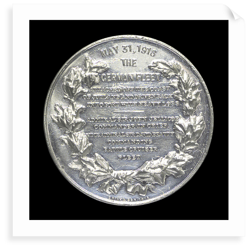 Medal commemorating the Battle of Jutland, 1916; reverse by Marquis of Milford Haven