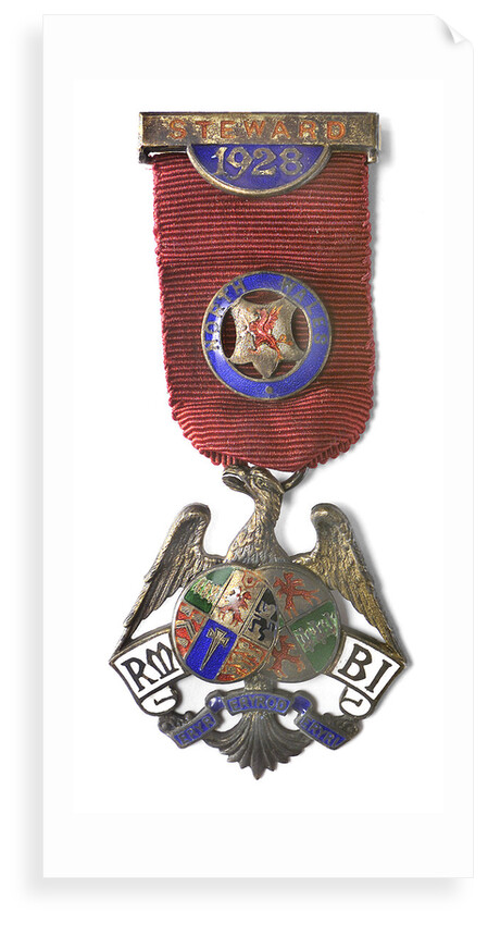 Steward's Badge of the RMBI 1928 North Wales; obverse by G. Kenning & Son