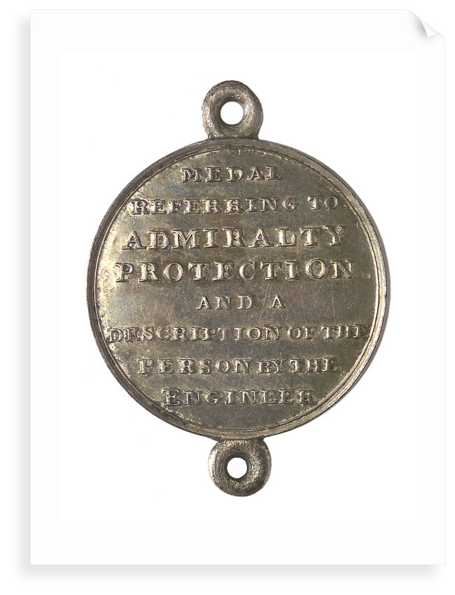 Admiralty protection medal; reverse by unknown