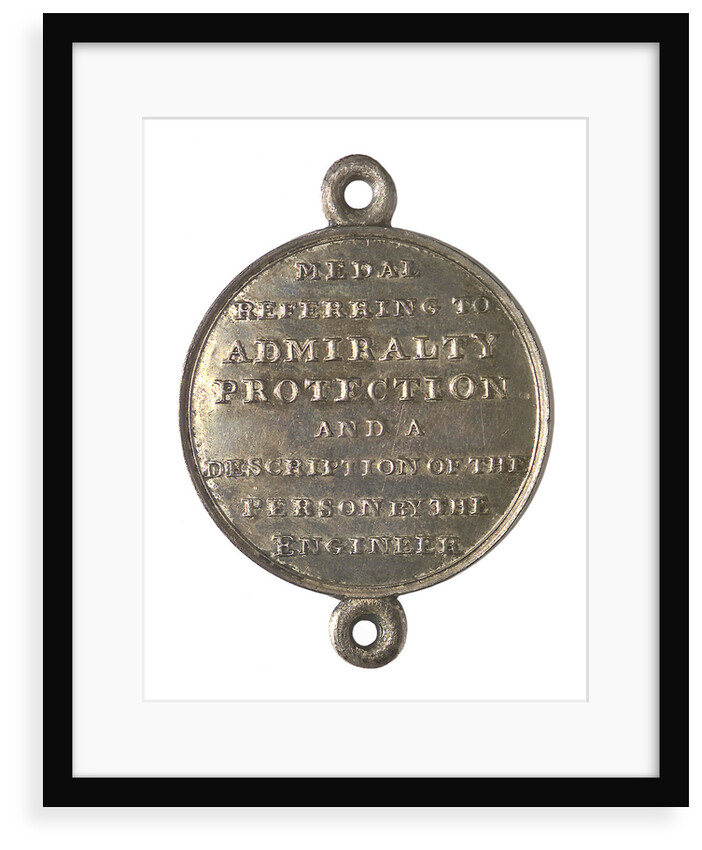 Admiralty protection medal; reverse by unknown