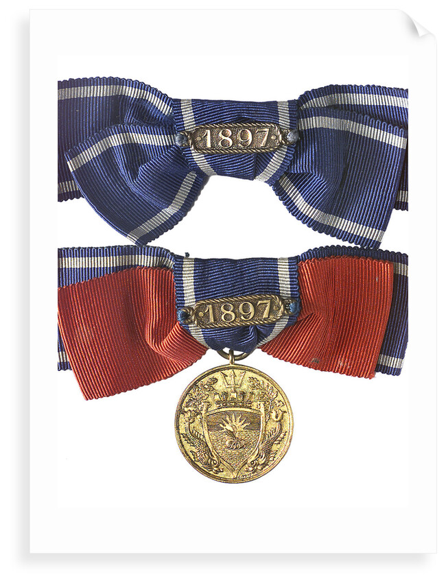 Badge commemorating the Congress of Naval Architects & Marine Engineers 1897; obverse by A. Wyon