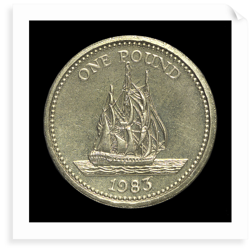 Pound; reverse by R. Elderton