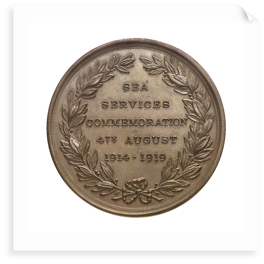 Medal of  the Sea Services Commemoration, 1919; reverse by Heming & Co.