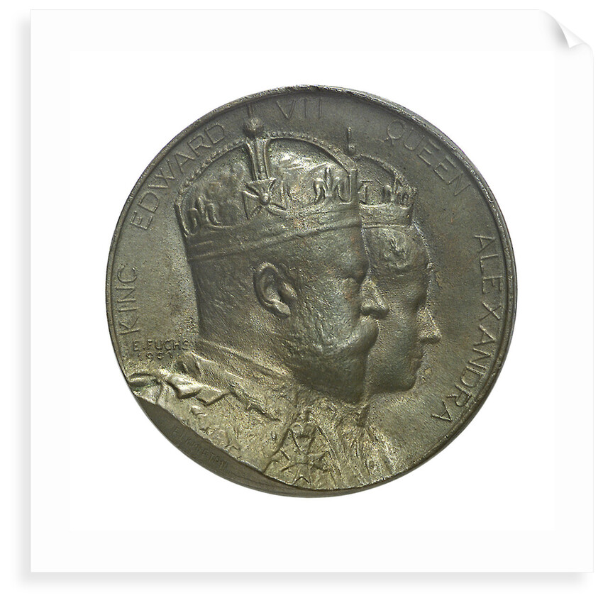 Medal commemorating the Coronation of Edward VII, 1902; obverse by Emil Fuchs