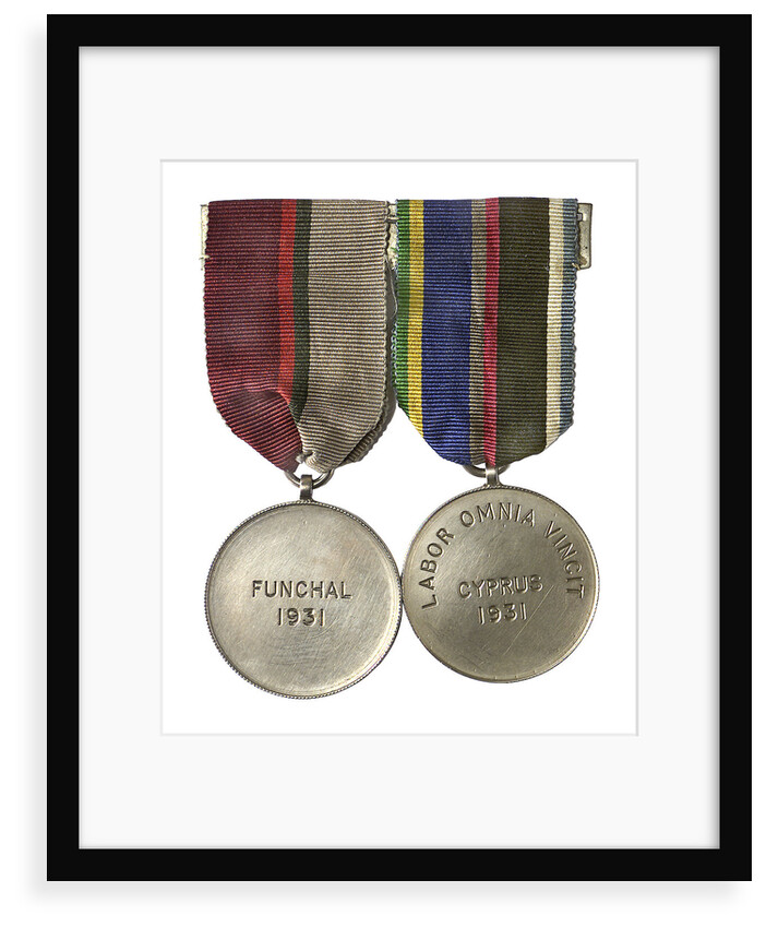 Two medals: medal commemorating HMS 'London', Funchal 1931and medal commemorating HMS 'London', Cyprus 1931; obverse by unknown