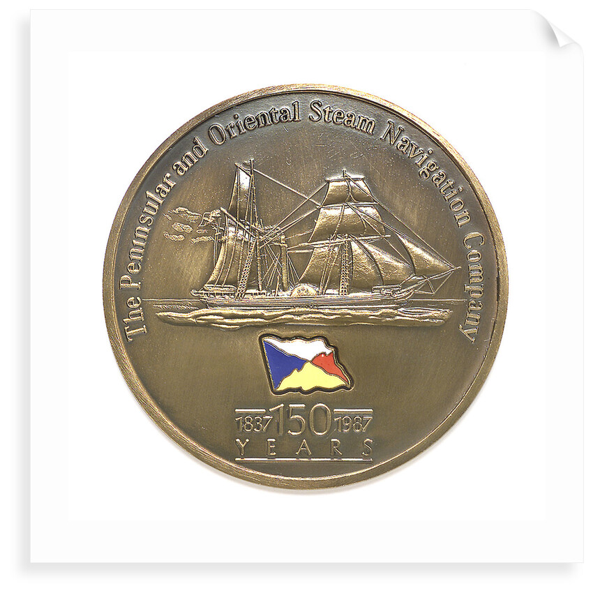 Medal commemorating the P&O Steam Navigation Company - 150th anniversary, 1987; obverse by unknown