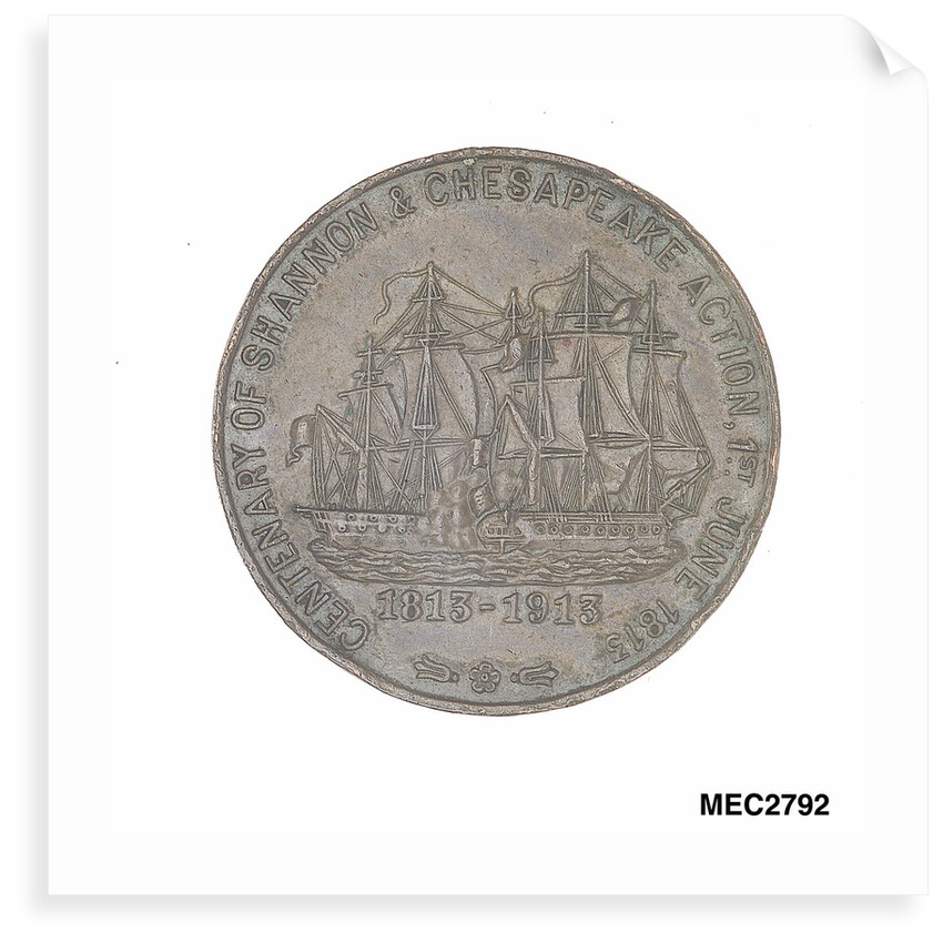 Medal commemorating the centenary of the 'Shannon' and 'Chesapeake' action, 1913 by C & S Co.