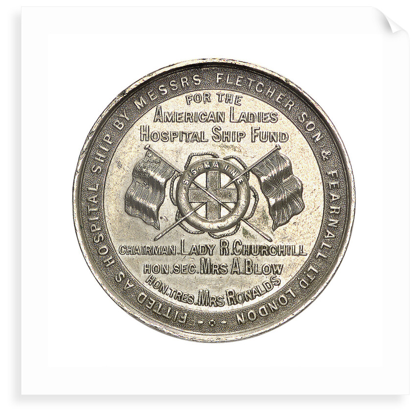 Medal commemorating the hospital ship, SS 'Maine'; reverse by unknown