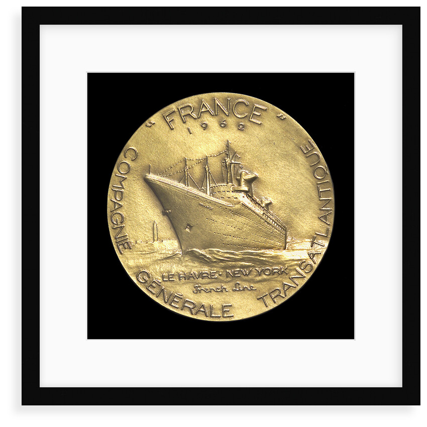 Medal commemorating the liner 'France' 1962; reverse by Monnae de Paris