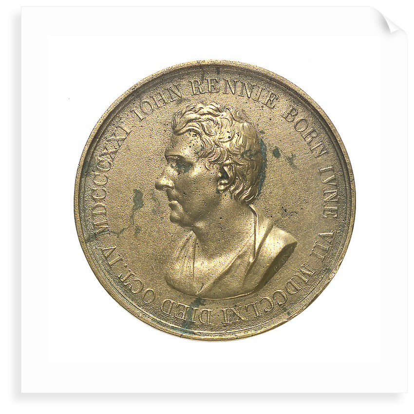 Medal commemorating John Rennie (1761 - 1821); obverse by Bain