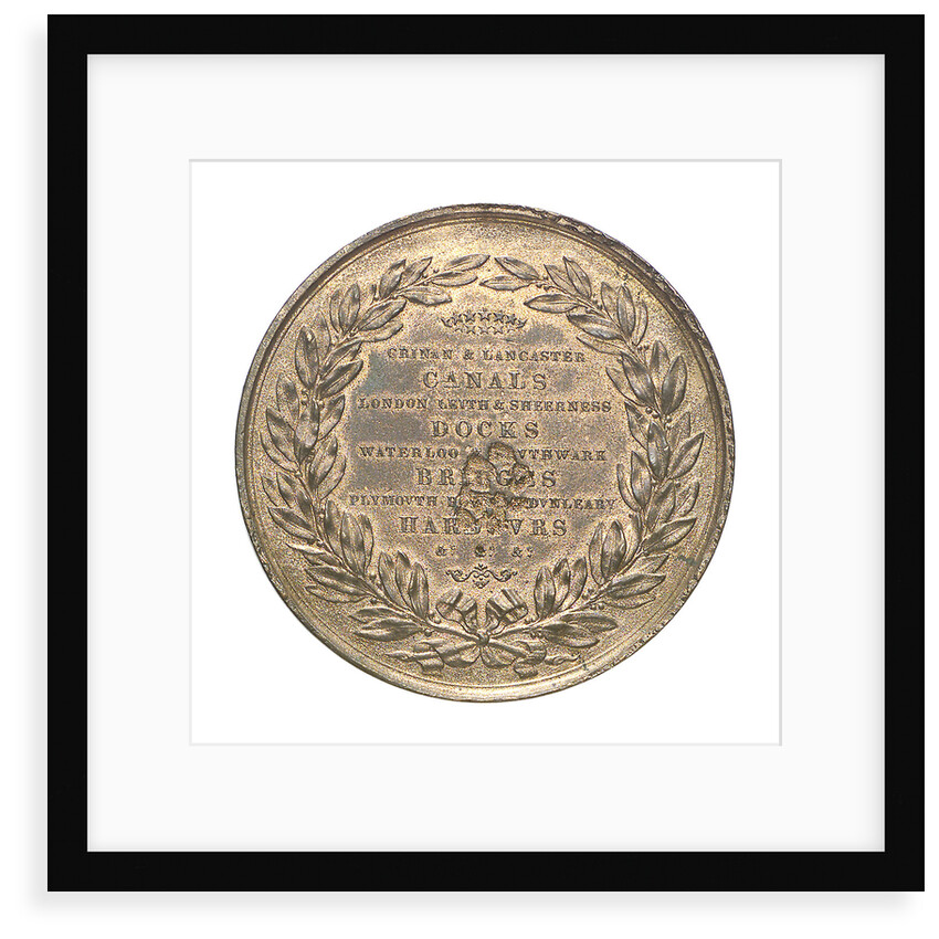 Commemorative medal depicting John Rennie (1761 - 1821); reverse by Bain