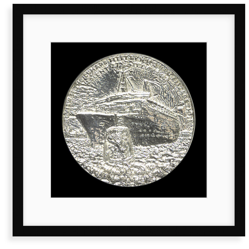 Medal commemorating the 150th anniversary of Cunard Shipping Company; obverse by Jacqueline Steiger