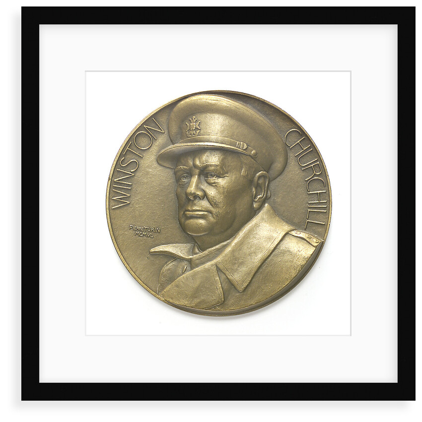 Medal commemorating Sir Winston Churchill (1874-1965) and the Liberation of France, 1945; obverse by Pierre Turin