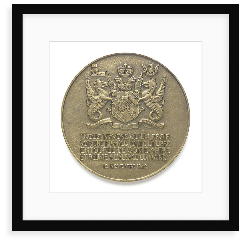 Medal commemorating Sir Winston Churchill (1874-1965) and the Liberation of France, 1945; reverse by Pierre Turin