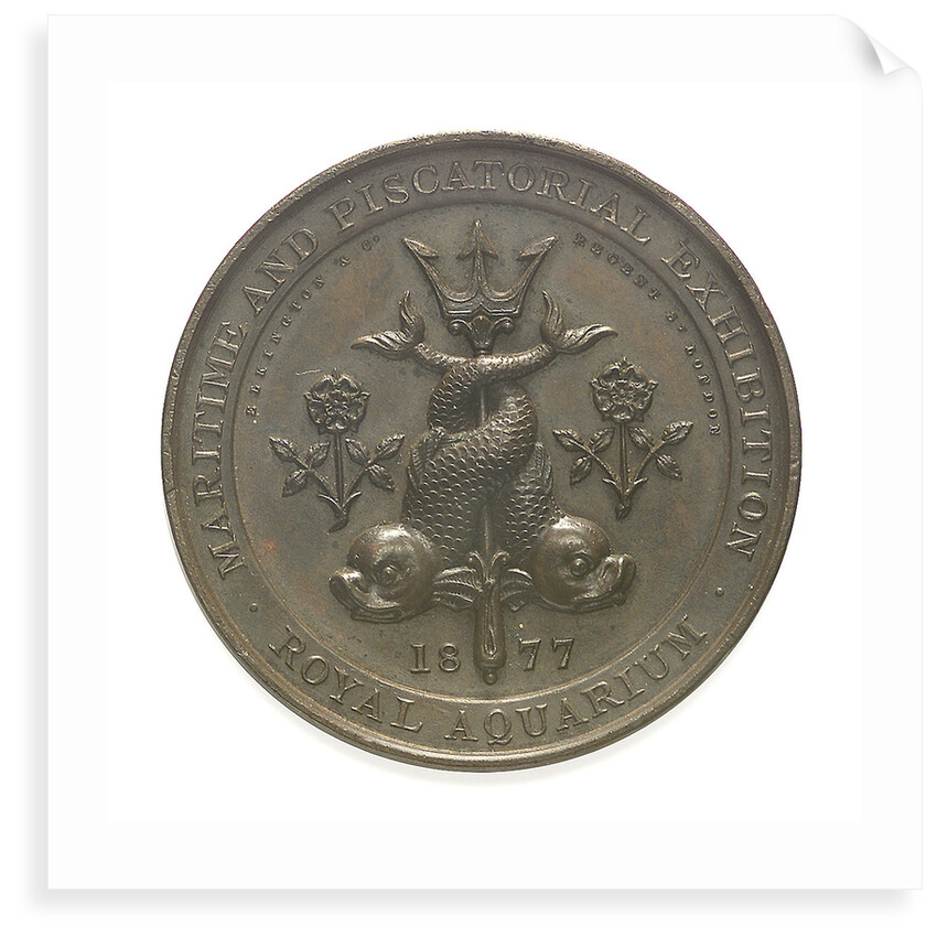 Medal of the Maritime and Piscatorial Exhibition - 1877; obverse by Elkington & Co. Ltd.
