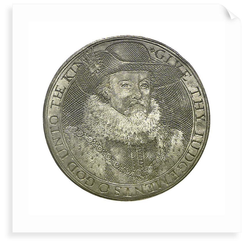 Commemorative counter depicting King James I and Prince Charles; obverse by unknown