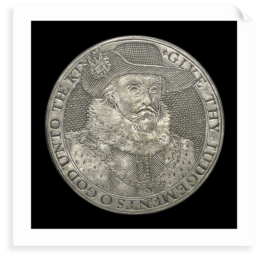 Commemorative counter depicting King James I and Prince Charles; obverse by unknown