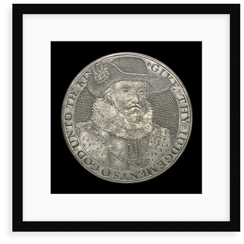 Commemorative counter depicting King James I and Prince Charles; obverse by unknown