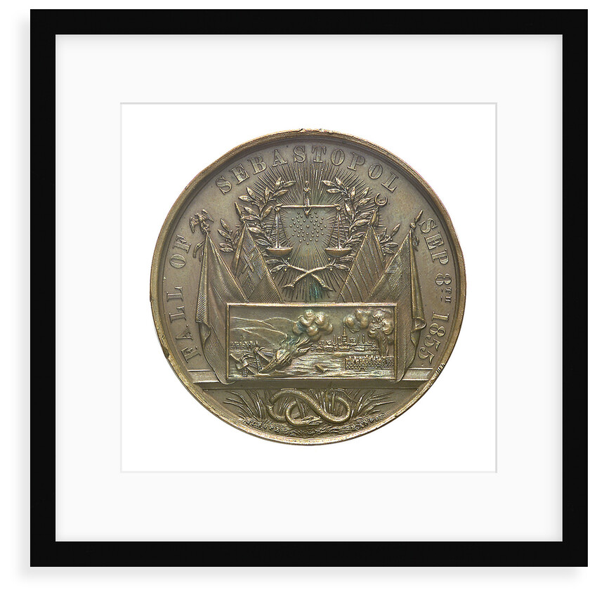 Medal commemorating the fall of Sebastopol, 1855; obverse by unknown