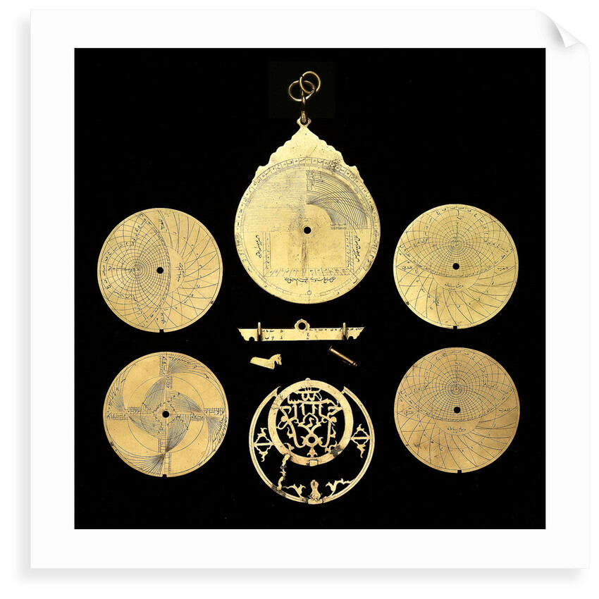 Astrolabe: dismounted reverse by Qasim 'Ali Qayini