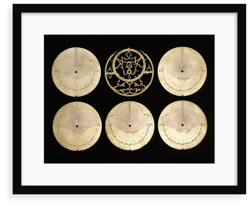 Astrolabe: reverse of plates by Muhammad Muqim al-Yazdi