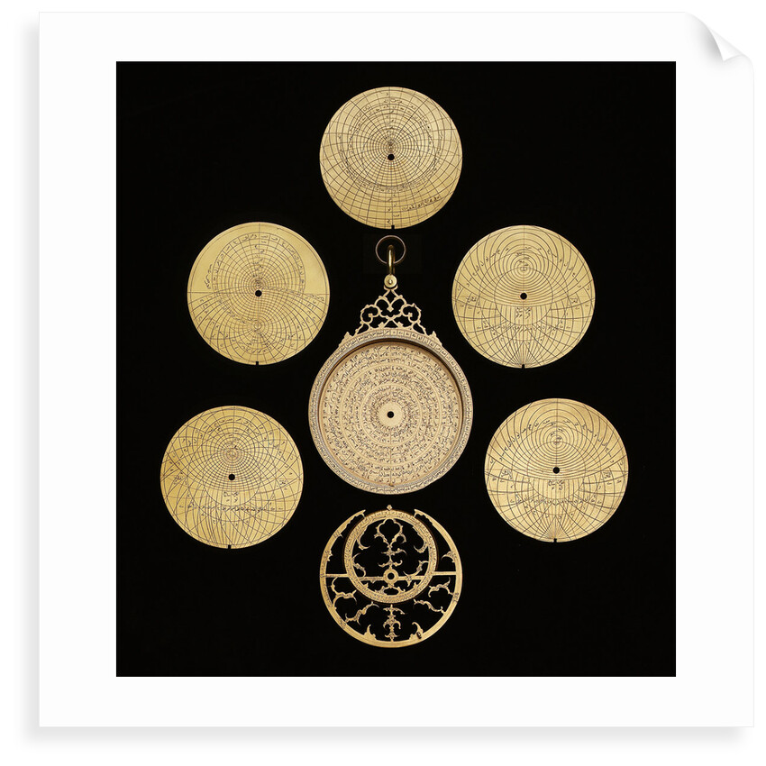 Astrolabe: dismounted obverse by Muhammad Muqim ibn Mulla 'Isa