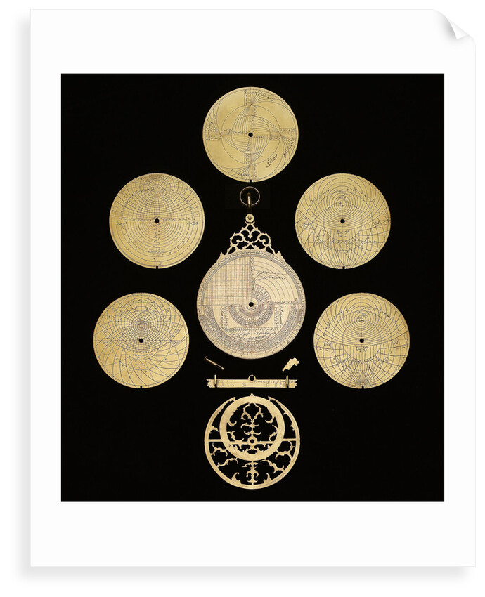 Astrolabe: dismounted reverse by Muhammad Muqim ibn Mulla 'Isa