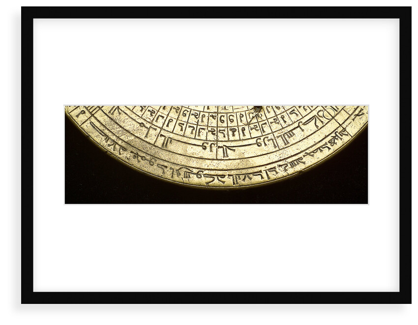 Astrolabe: signature and date by Mahmud ibn Shawka al-Baghdadi
