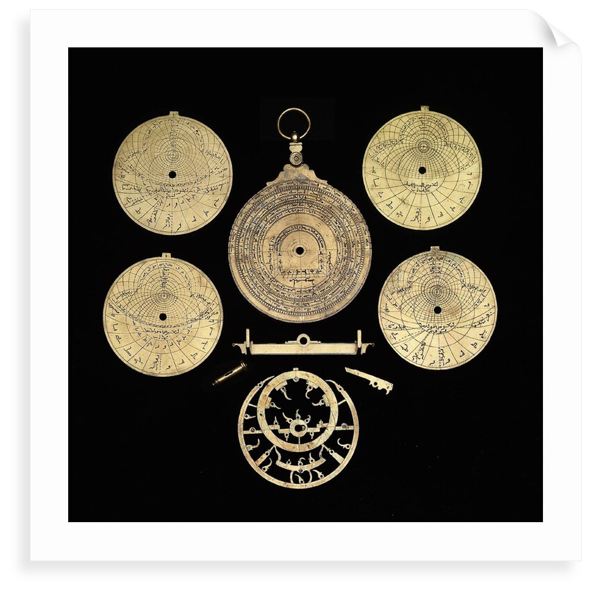 Astrolabe: dismounted reverse by Muhammad ibn Ahmad al-Battuti