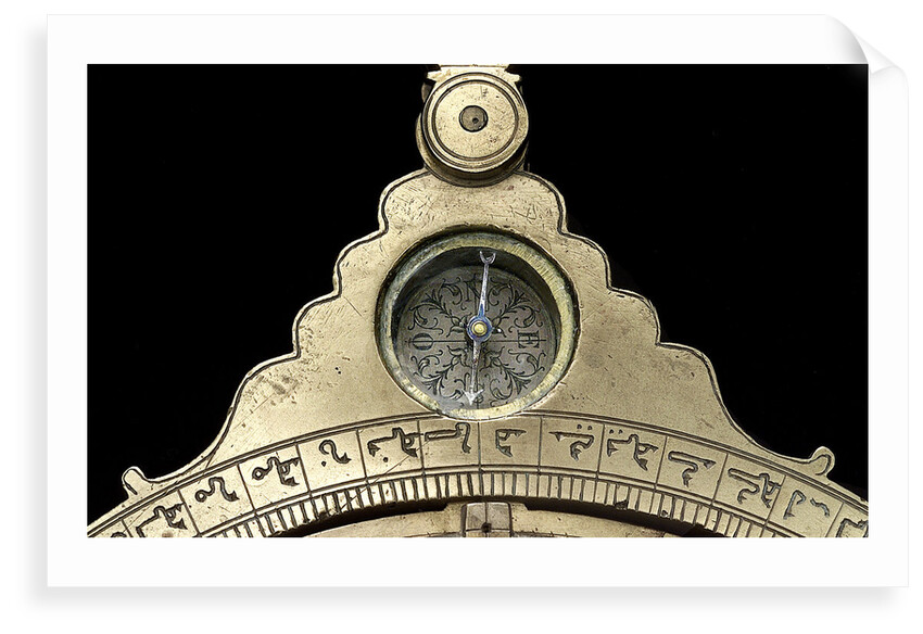 Astrolabe: front of throne with compass by Muhammad ibn Ahmad al-Battuti