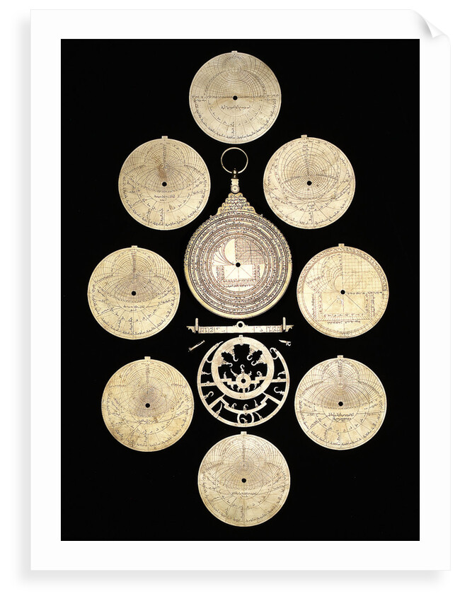 Astrolabe: dismounted reverse by Muhammad ibn Ahmad al-Battuti