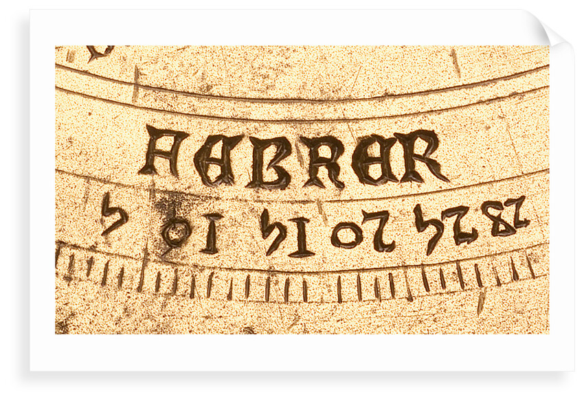 Astrolabe: detail of mater, 'febrer' by unknown