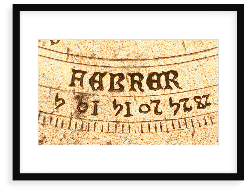 Astrolabe: detail of mater, 'febrer' by unknown
