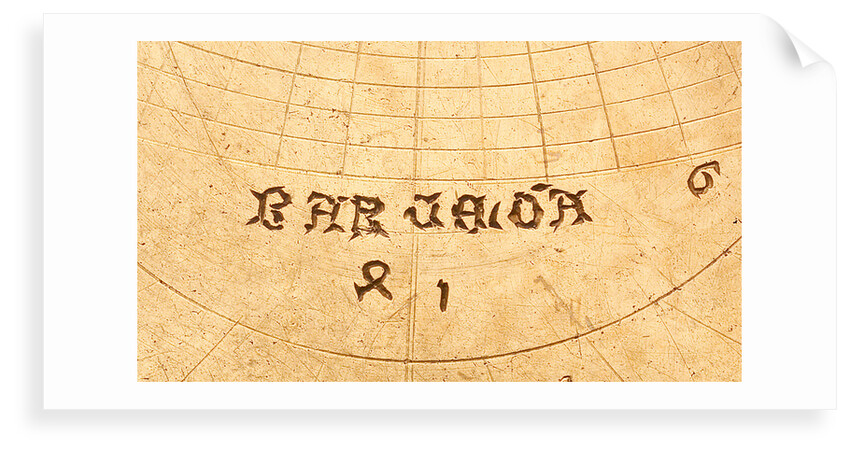 Astrolabe: detail of plate, 'barcelo - A' by Unknown