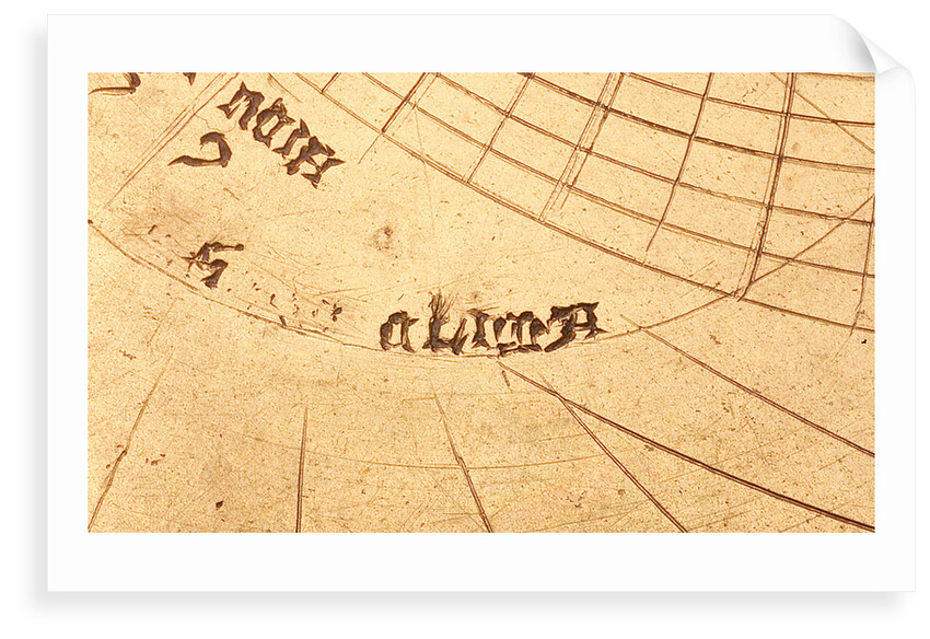 Astrolabe: detail of plate, 'clima' by unknown