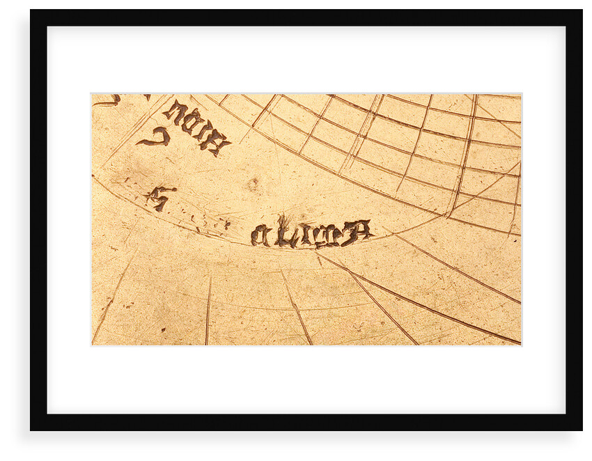 Astrolabe: detail of plate, 'clima' by unknown