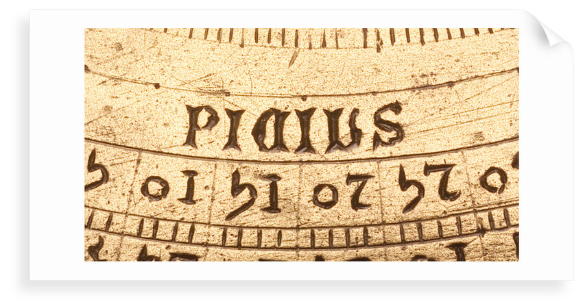 Astrolabe: detail of mater, 'pilis' by unknown