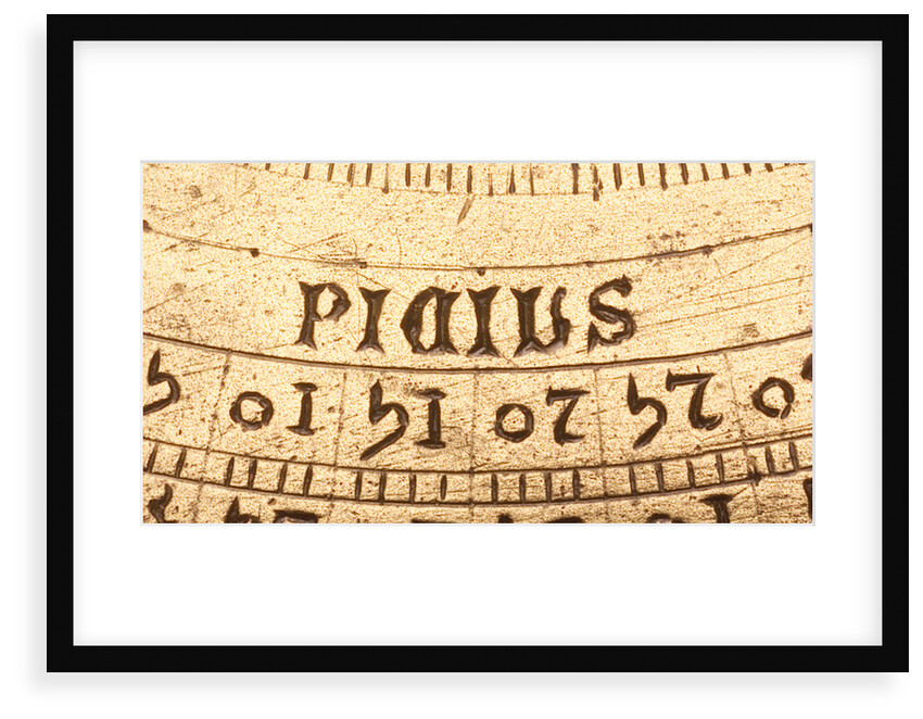 Astrolabe: detail of mater, 'pilis' by unknown