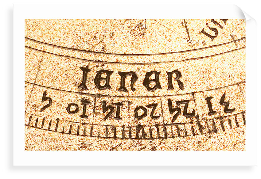 Astrolabe: detail of mater, 'iener' by unknown