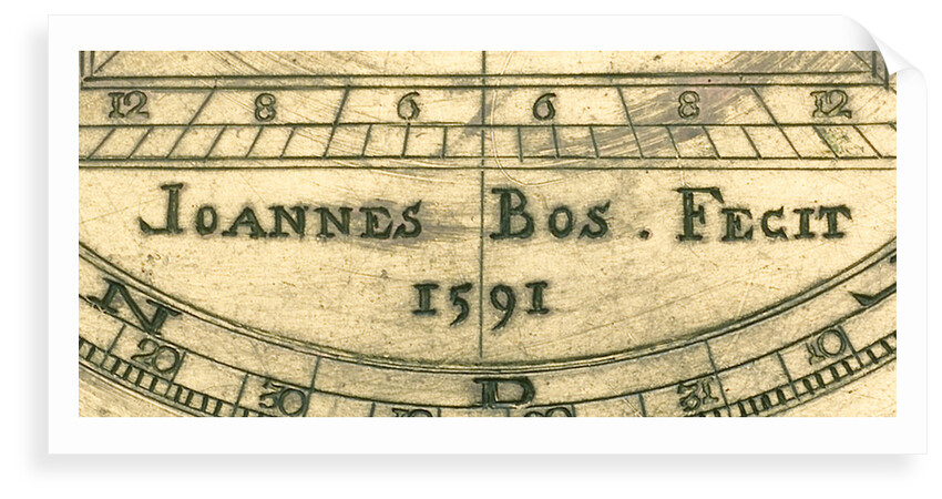 Astrolabe: detail of signature by unknown