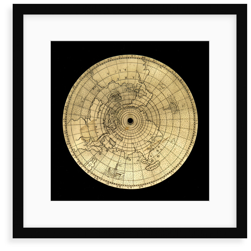 Astrolabe: geographical plate by Jean Naze