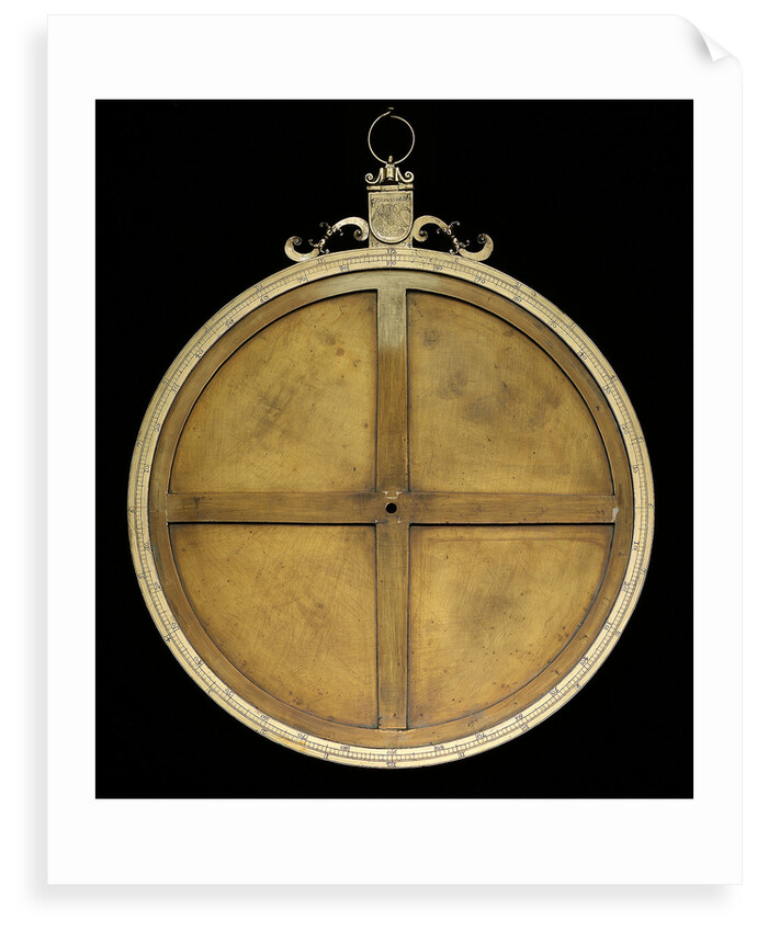 Astrolabe: detail inside mater showing contruction by unknown